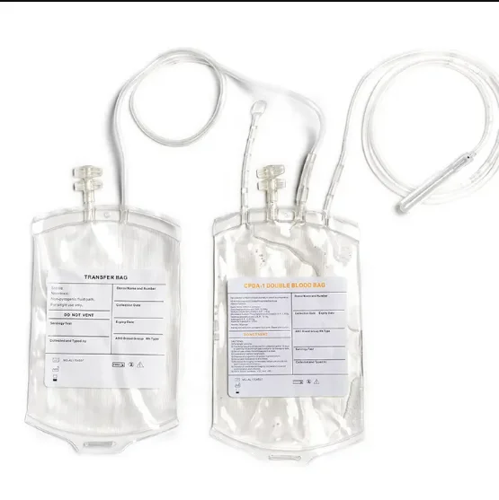 2023 Hot Sale Medical Consumables Disposable Sterile Blood Bag for Blood Collection Single Double Triple Quadruple