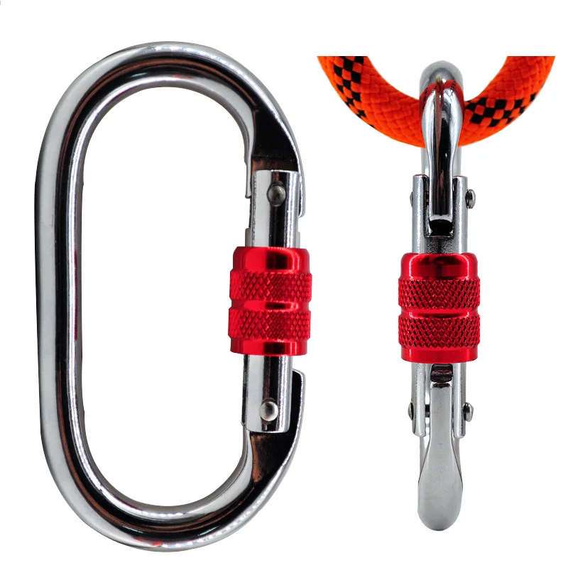 Carabiner titanium steel 25KN high quality CE/EN for sale