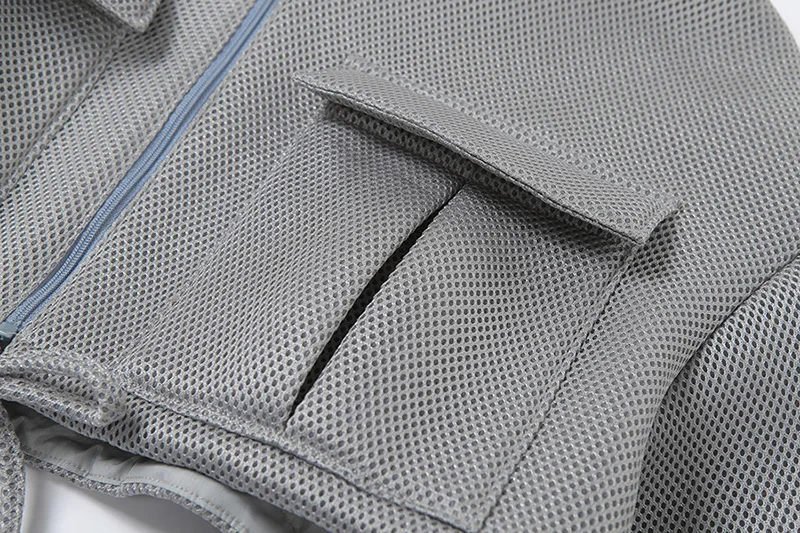 2022 New Autumn Winter Mesh Thick Warm New Design Mesh Jacket Women Turtleneck Zip Up Coats