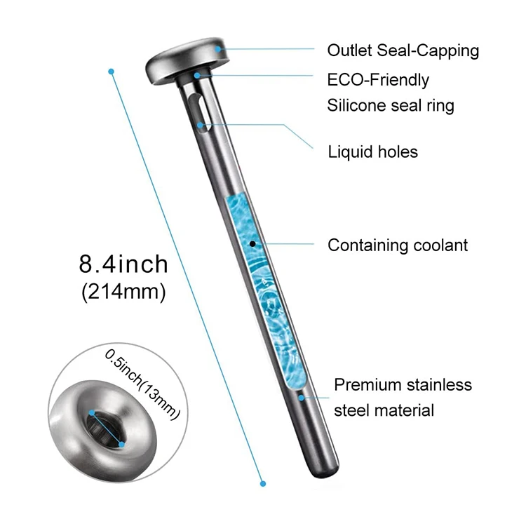 2022 Amazon seller 304 Stainless steel beer chiller stick with standard color box