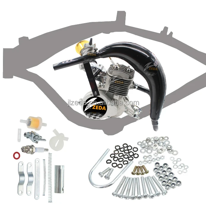 Двухтактный двухтактный двигатель ZEDA DIO 80cc для велосипедного двигателя 2 tiempos газовый скутер мопед велосипеда