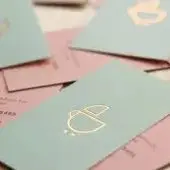 Luxury Gold Foil Edge Laser holographic Color Printing Business Card