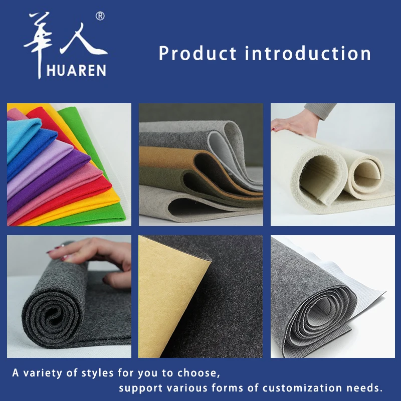 Wholesale 5-10Mm 100% Pure and Natural Felt Non Woven Fabric for Industry