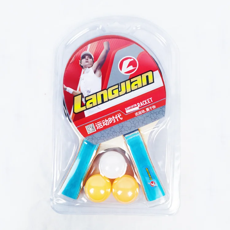 Wooden rubber portable cheap table tennis with bat and balls