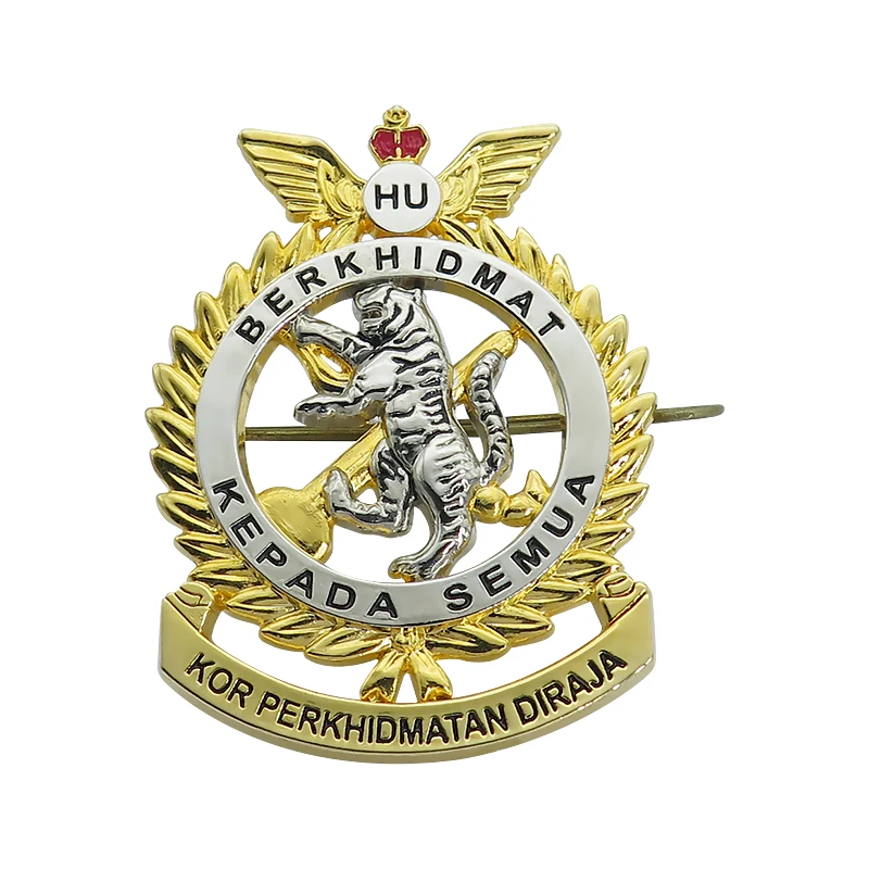 Wholesale 3D relief metal logo badge premium custom badge promotional custom metal badges for souvenir