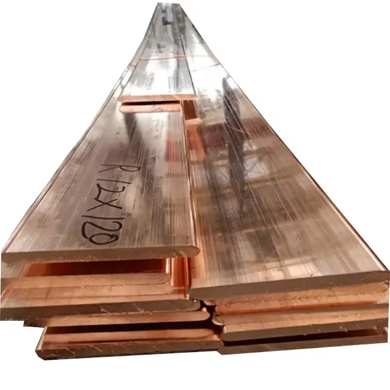 Custom sizes and thicknesses Pure 99.9% copper cathode flat round bus bar