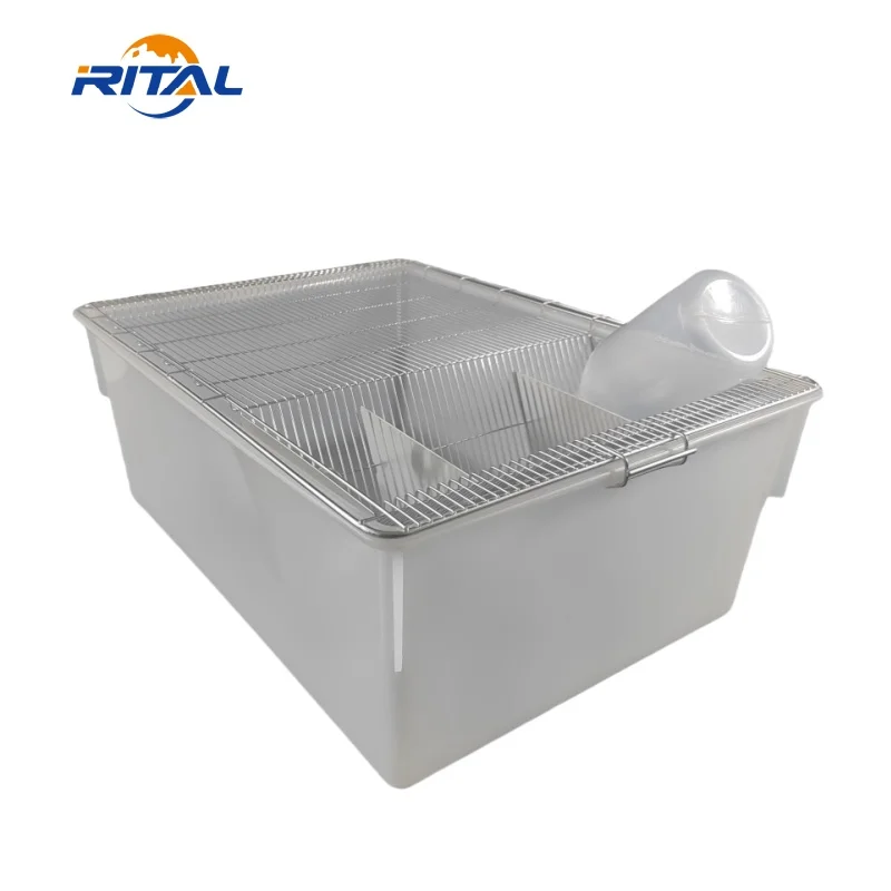 Rital Rat Feeding Box Mice Tubs Laboratory Mouse Cages R5 Large Rodent Breeding Cage