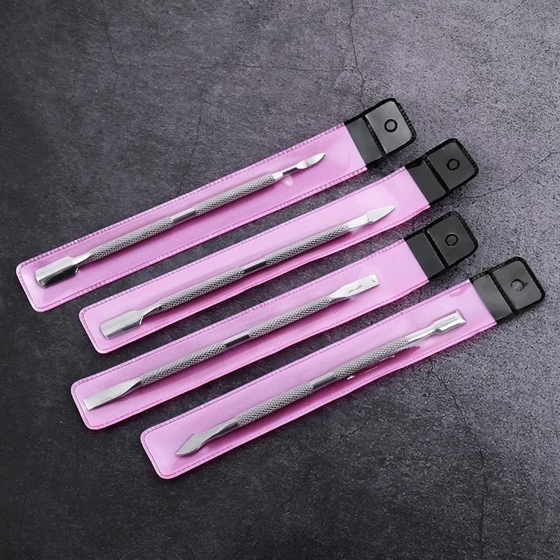 Double Side Cuticle Pusher Stainless Steel Manicure Tool Nail Art Spoon Remover Cutter Nipper Cuticle Pusher