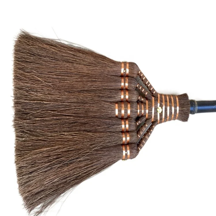 ZY-1720 Broom Palm Fiber Material 100% Natural Palm Fiber Brooms Household Soft Broom for Cleaning