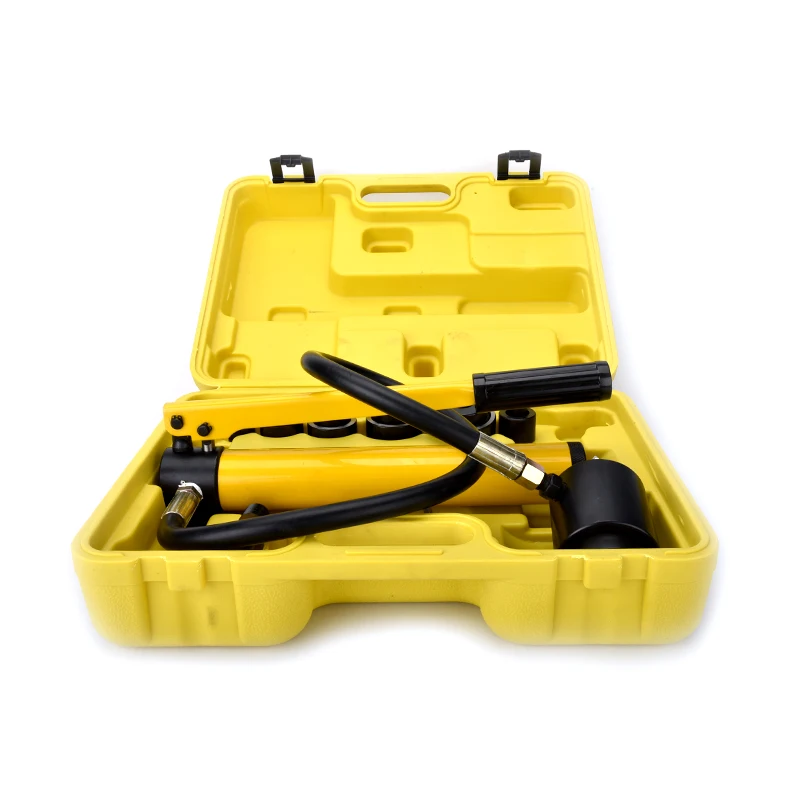 Hydraulic hole making press machine for making holes