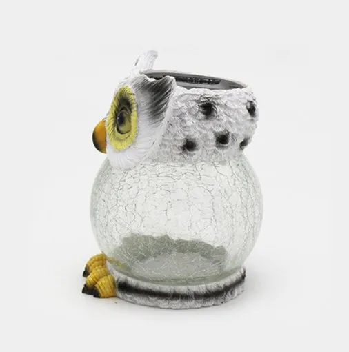 Solar Lights Outdoor Garden, Animal Solar Lights Outdoor Waterproof, Resin Owl Solar Lamps Decorative