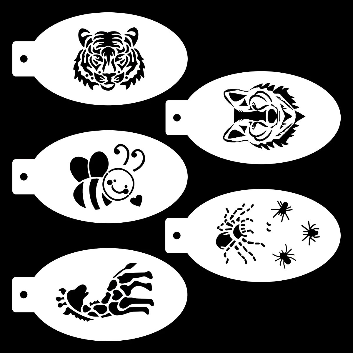 Body Art Painting Reusable Face Painting Stencils Temporary Tattoos Body Paint Stencils