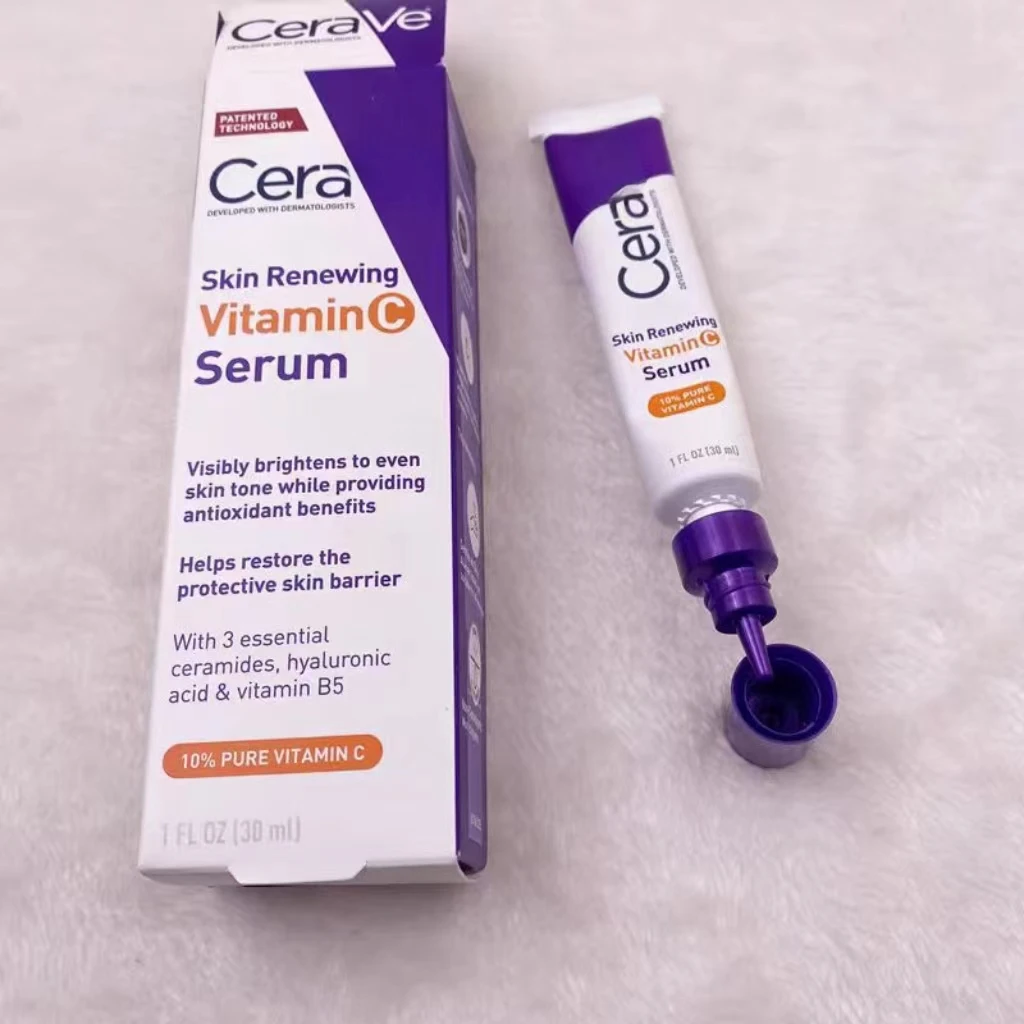 Ceravee hot sale 30ml vitamin C10% serum anti-oxidation acne whitening essence skin renewal aluminum hyaluronate tube