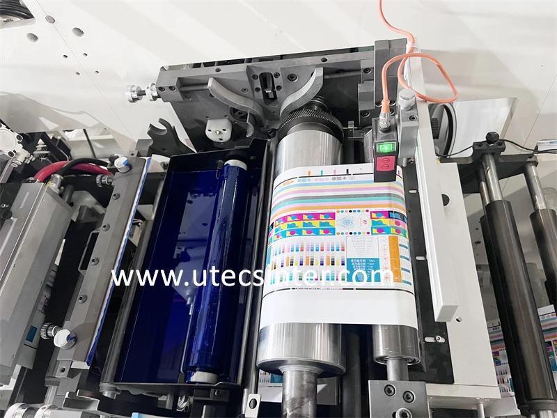 UTR320J8 Automatic led uv Horizontal unit type flexo printing machine for flexible packaging opp bopp pet pvc shrink label