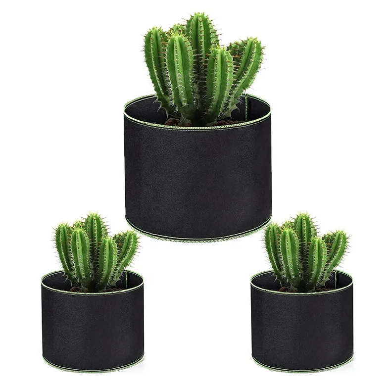 Custom 5 7 10-Gallon Thickened Felt Nonwoven Hanging Grow Bag Window Flap PP Fabric Vegetable Nursery Potato Plant Bag