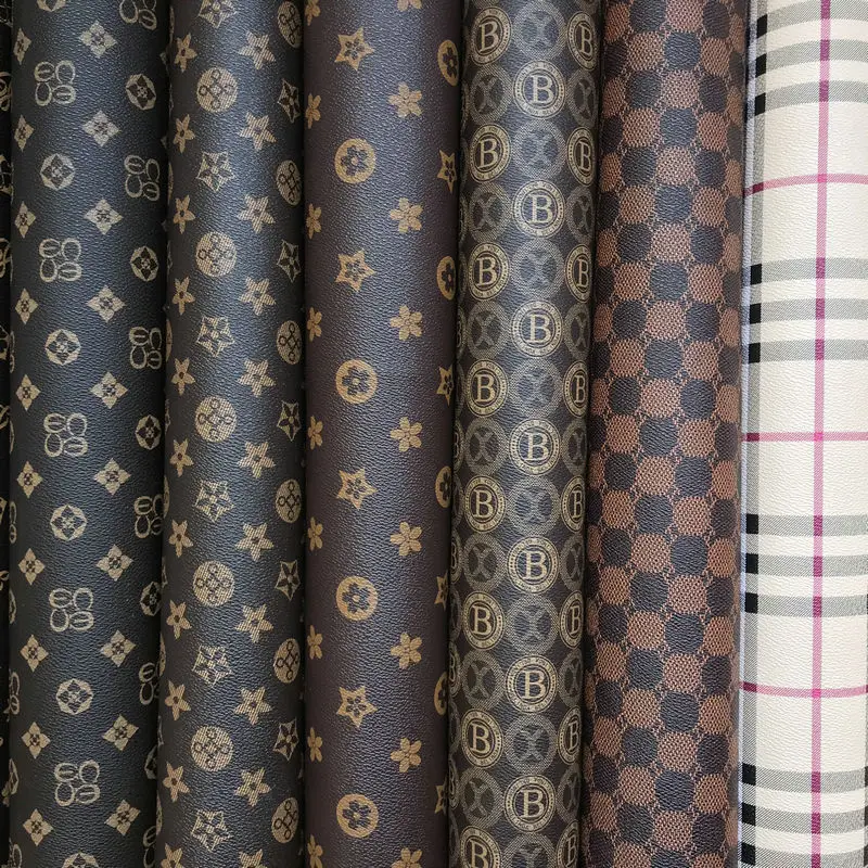 Rolls For Bows Sheets Characters Designer Faux Leather Flower Embossed Pattern Custom vinyl