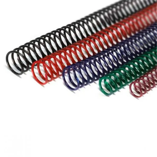 Colorful A4 A5 Size Plastic Material Binding Supplies PVC Plastic Spiral Coil Spring For Binding