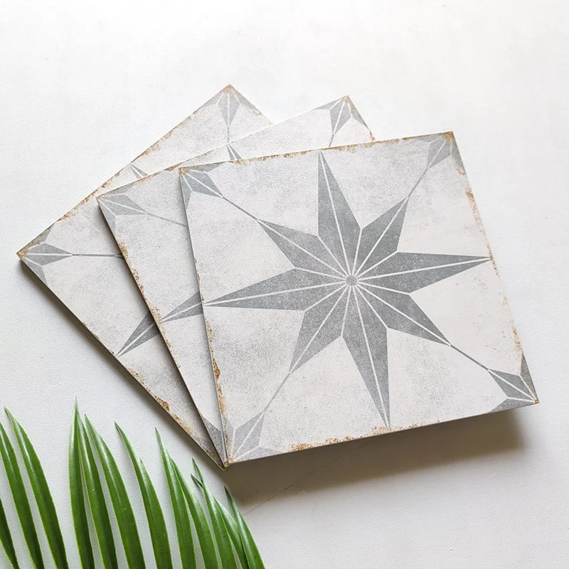 Nordic Retro Cement Grey Foret Brick 200 X 200 Kitchen Balcony Non-slip Floor Tile Homestay Feature Wall Brick Tiles