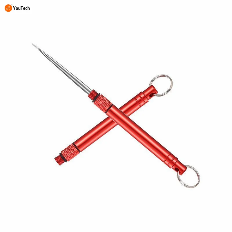 Stainless steel toothpick  toothpick holder Portable key pendant Metal toothpick multi-function