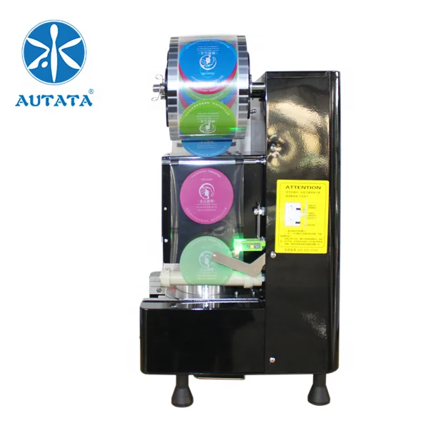 Autata Commercial Automatic Milk Tea Shop Sealing Machine Soybean Milk Juice Plastic Cup Sealing Machine Equipment
