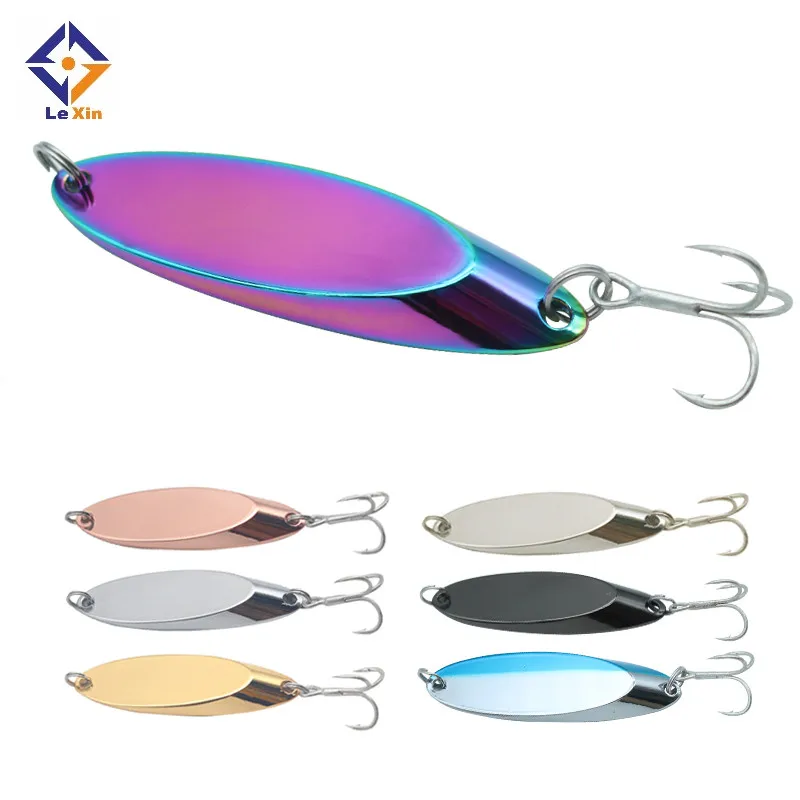 Рыболовная металлическая приманка, жесткий Спиннер, рыболовные приманки, конические приманки в виде ложки, приманки с пером и тройным крючком, Снасть