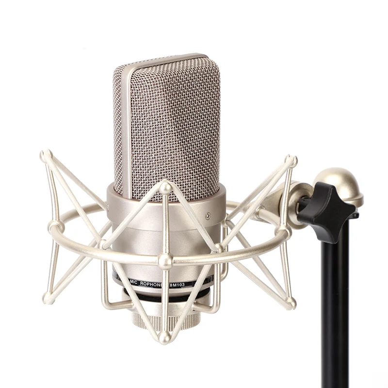Professional Studio 34mm Metal Diaphragm Condenser Microphone Equipped with Diaphragm Suitable for Wired Singing Studios