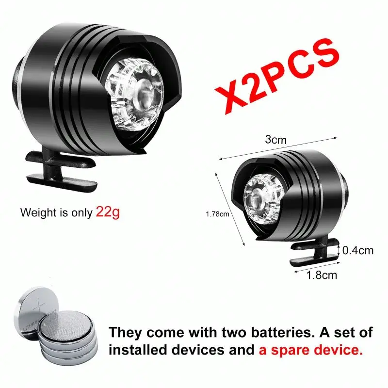 Hiking shoe accessories 2025 Popular hot sale Smart Vibration Sensor Light  Led Flash Hole Shoe metal HeadLight for clog shoes