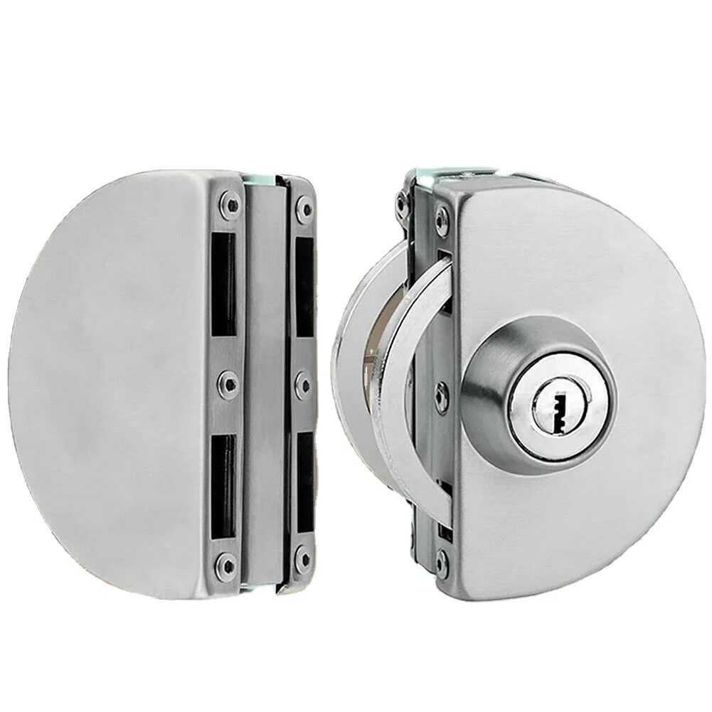 China Manufacturer Frameless Glass Sliding Door Hook Lock European Cylinder