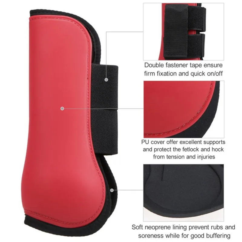 Custom Neoprene Non Slip Tendon Boot Classic Front Hind Legs Sleeve  Lightweight Nylon Hoof Horse Boots Leg