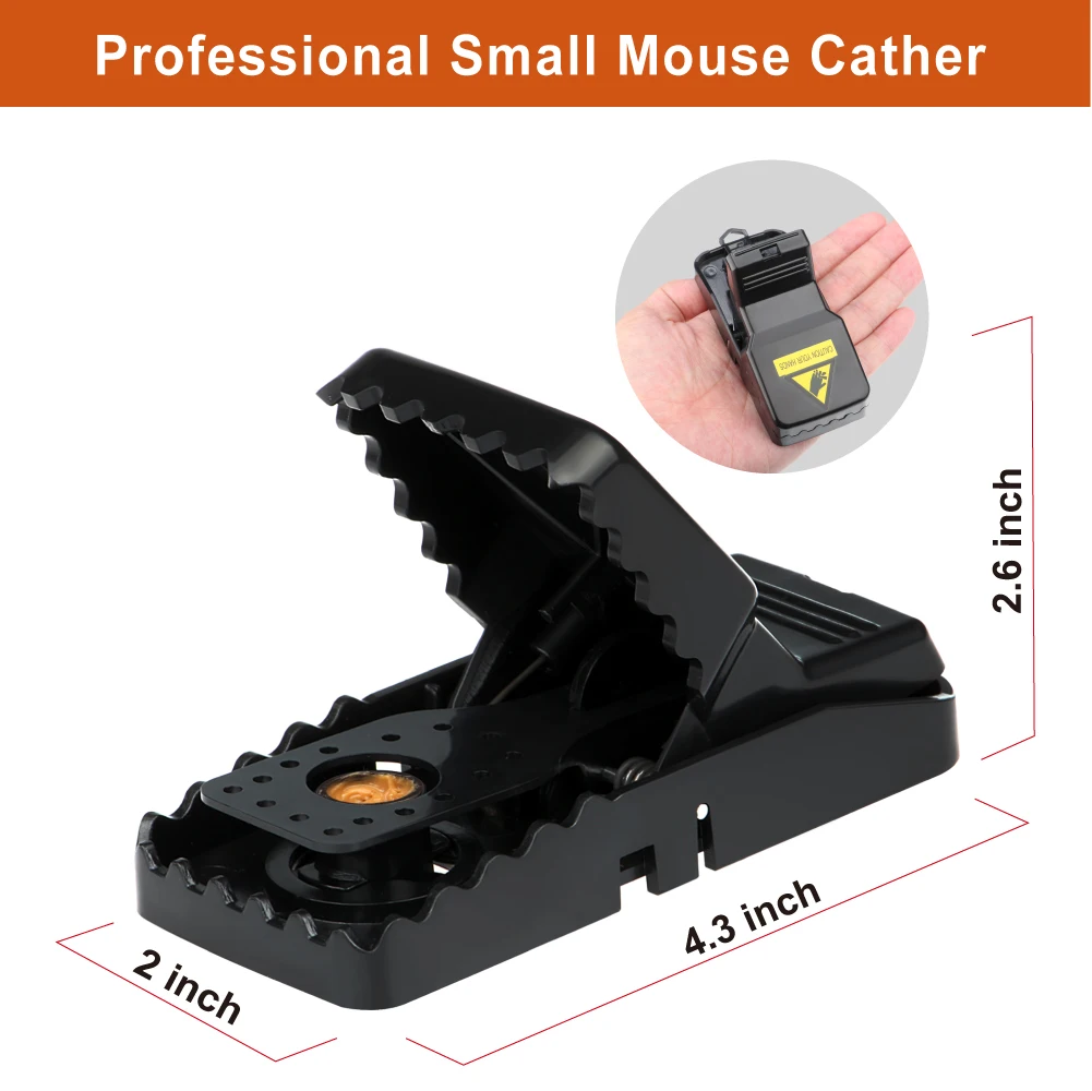 HOT SALES ON AMAZON Pest Control Rat Traps & Mouse Traps for Instant Kill Results, Set of 6 Large Reusable Snap Traps