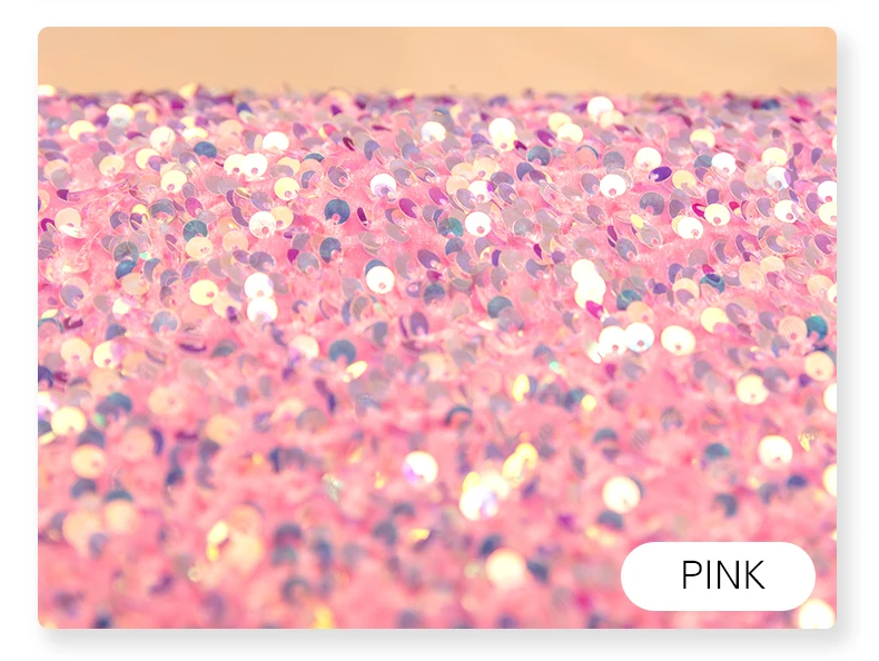 Stock Sale 5mm Shiny Multi-color Sequin Velvet Fabric Fashion 3D Embroidery Holographic Sequin Fabric