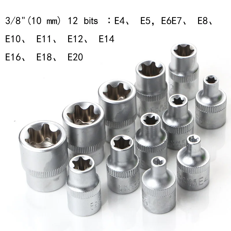 34PCS Drive Deep Socket Set CRV Hand Tools 6 Point Hex Car Repair Tools Sockets Chrome Vanadium Steel For Car Repairing