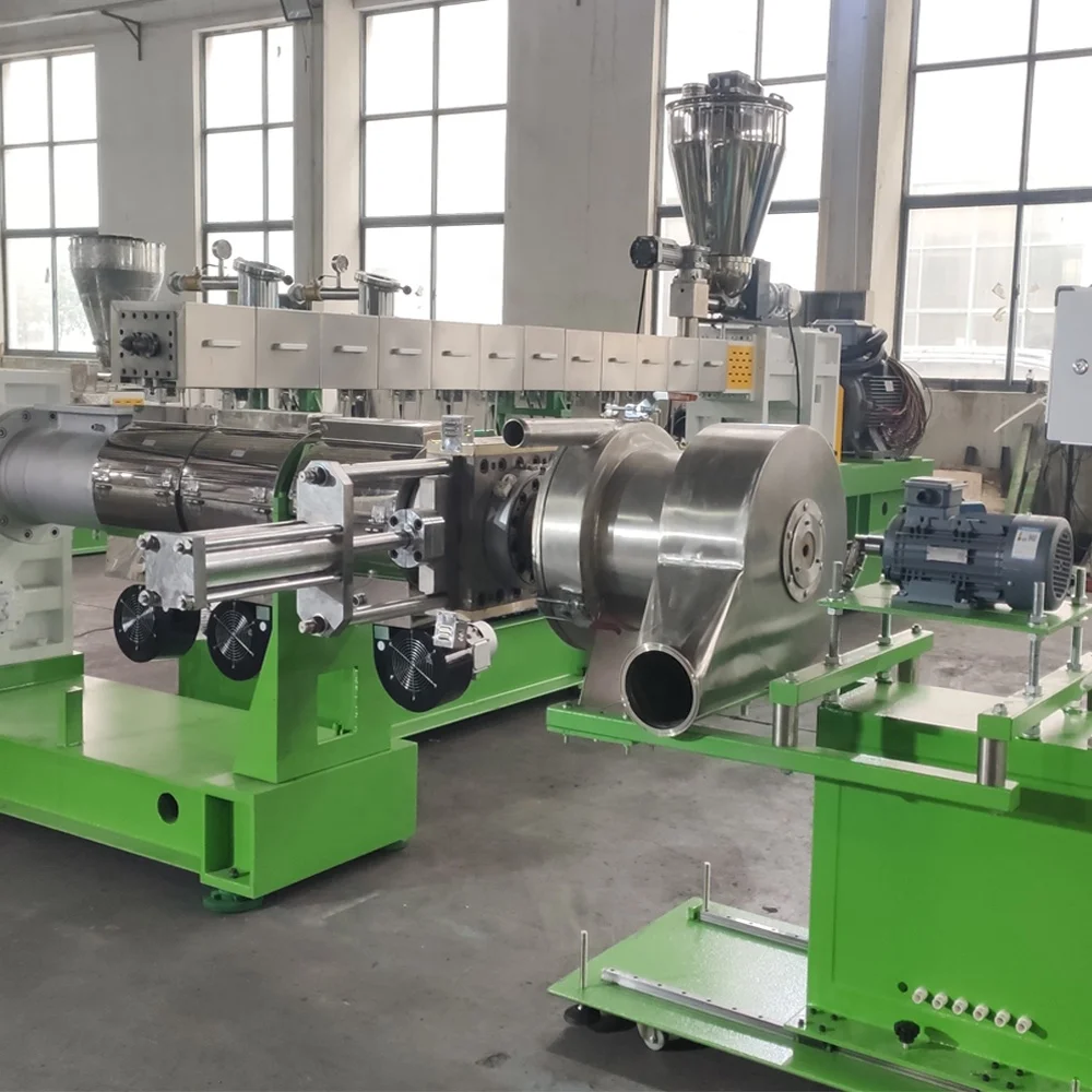 Twin Screw Extruder PP PE Talc/TiO2/CaCO3 Filler Masterbatch Line
