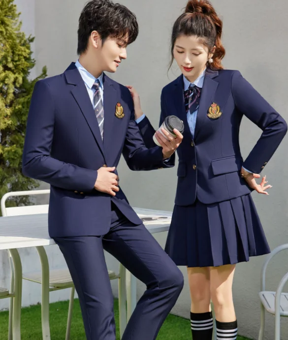 High school students class uniform school uniform male and female college style suit suit college student competition clothing