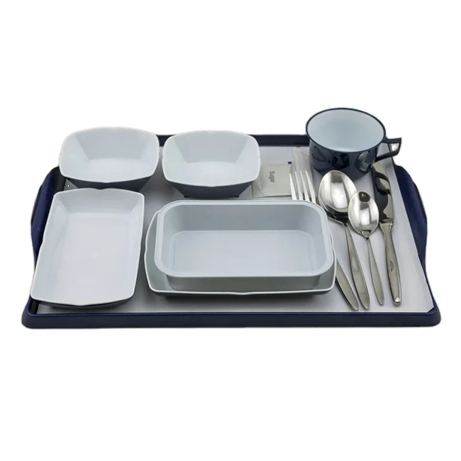 Airline Plastic Plate Salad Bow Cup ABS Tableware Set