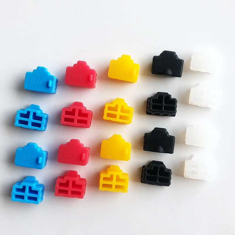 colorful silicone rubber rj45 dust cap plug cover for jack, 1000pcs/pack