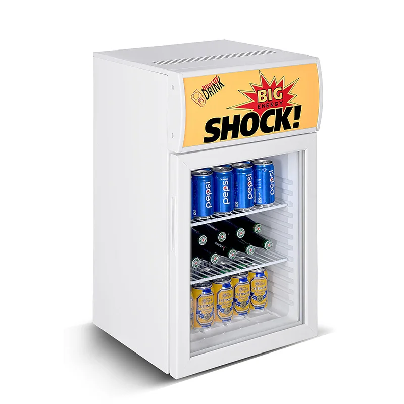 wholesale commercial bar using upright showcase beer fridge 75L counter top display fridge freezer cabinet