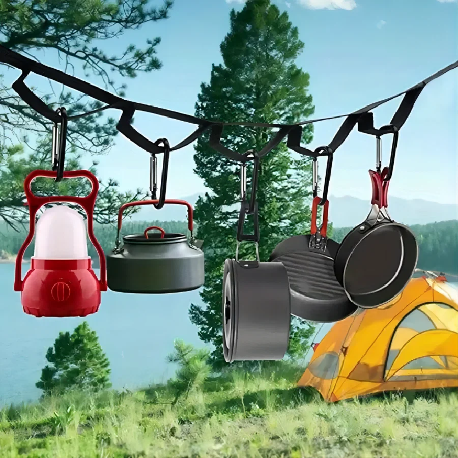 A Pair of Hammock Strap Tie the Hammock Adjustable Hammock Outdoor Polyester Strap for Outdoor Sport & Camping