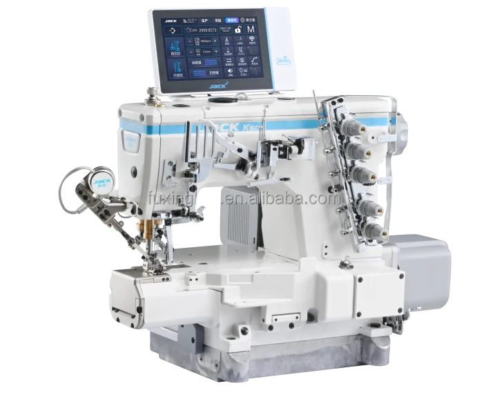Jack K60 computerized interlock machine 3 needle 5 thread hemming machine coverstitch industrial sewing machine