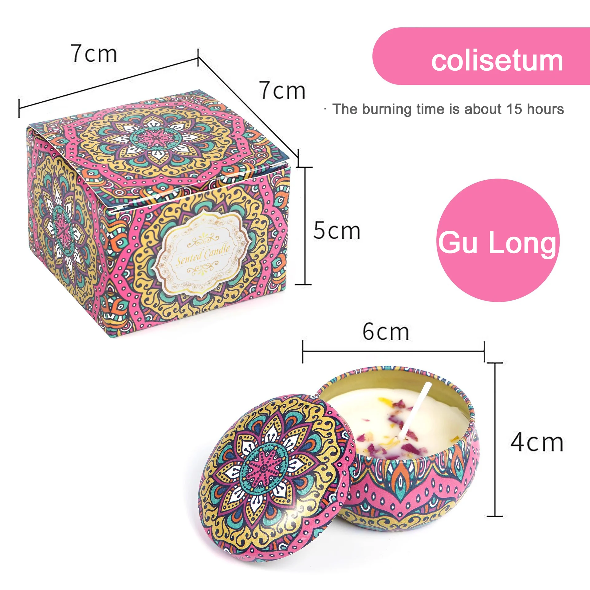 Hot Selling Custom Luxury Tin Scented Candle Aromatherapy Cotton Wicks Long-Lasting Fragrance Handmade Vintage Scented Candle