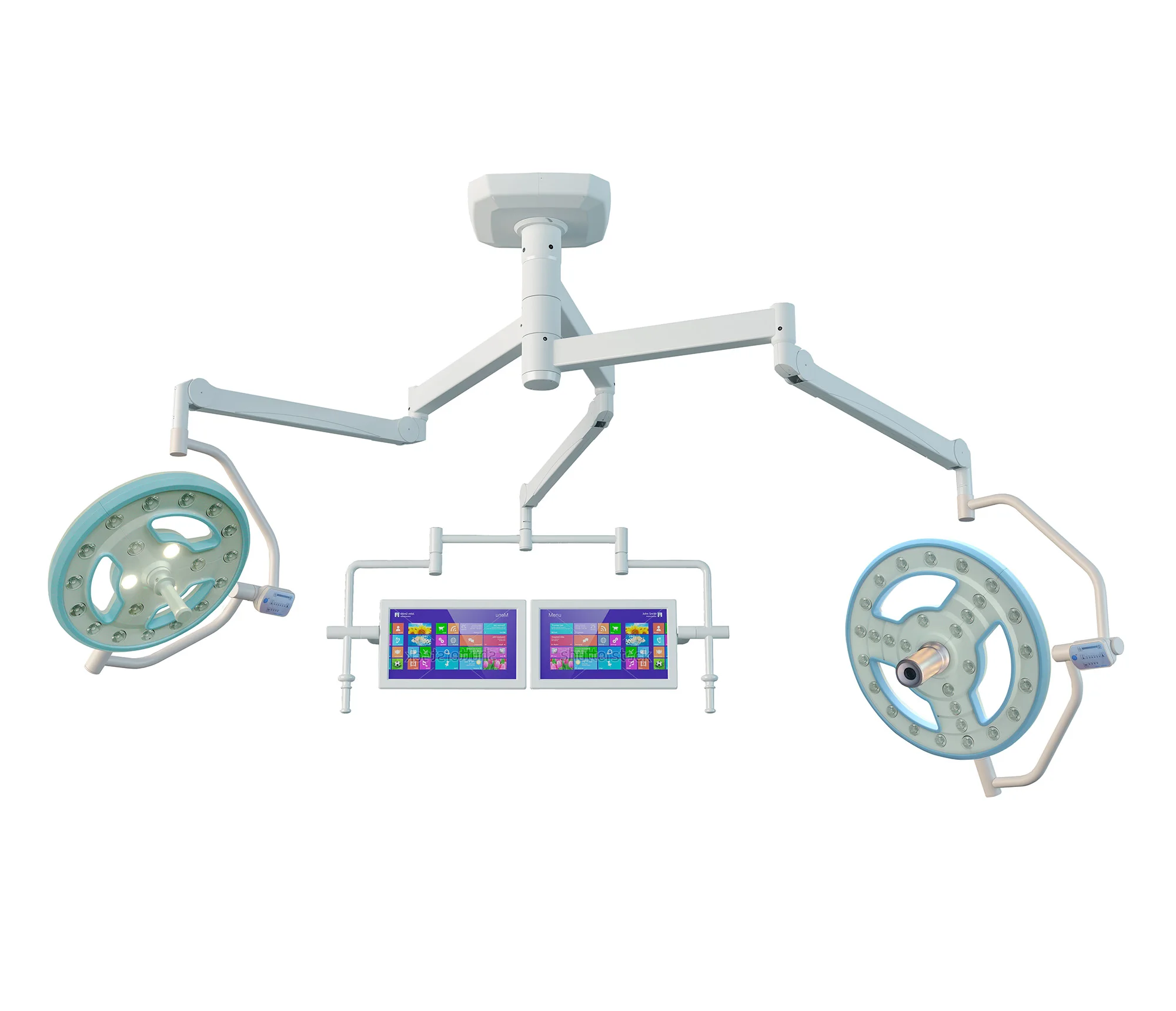 Surgical Light 140000 Lux Shadowless Operating Led Headlight Surgical Ot Lamp With Double Arm