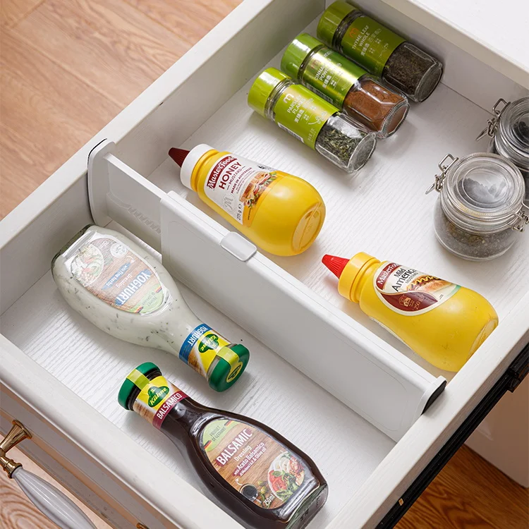 Eco-Friendly Plastic Kitchen Office Underwear Dresser Cabinet Organizer Efficient Use of Space Strong Adjustable Drawer Dividers