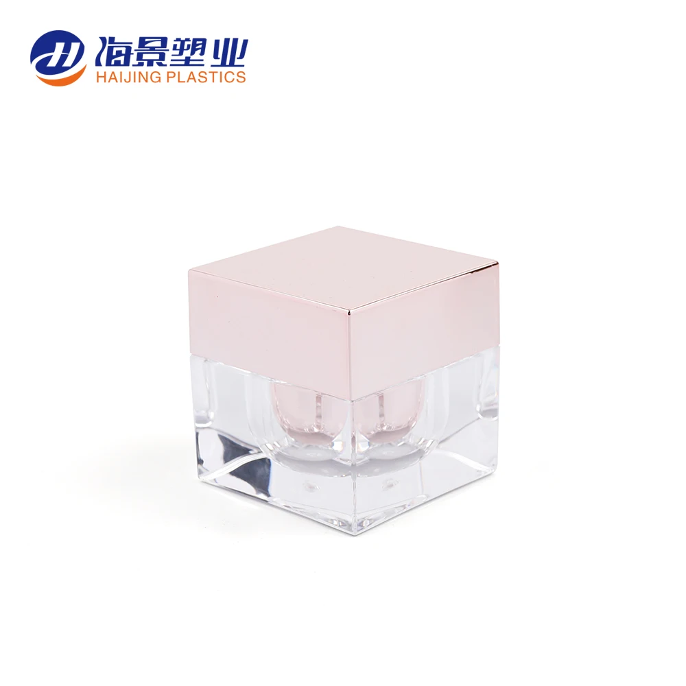 luxury square cosmetic Lotion bottle  Cosmetic packaging cream jars Skin Care  acrylic airless pump bottle set