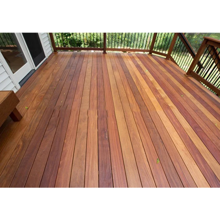 Reddish Brazilian teak hardwood decking boards