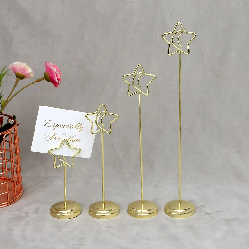 YS2101A New Arrival Metal Number Price Tag Display Food Memo Photo Note Clip Stand Wedding Name Card Holders Table Menu Holder