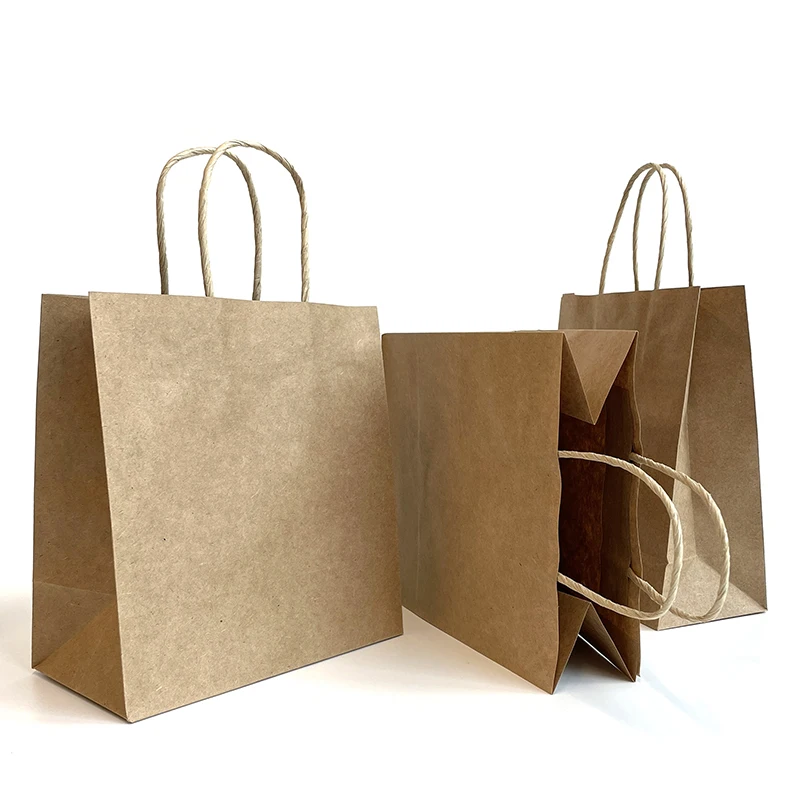 paper kraft bag with window can costumed factory cheap price with handle kraft in stock