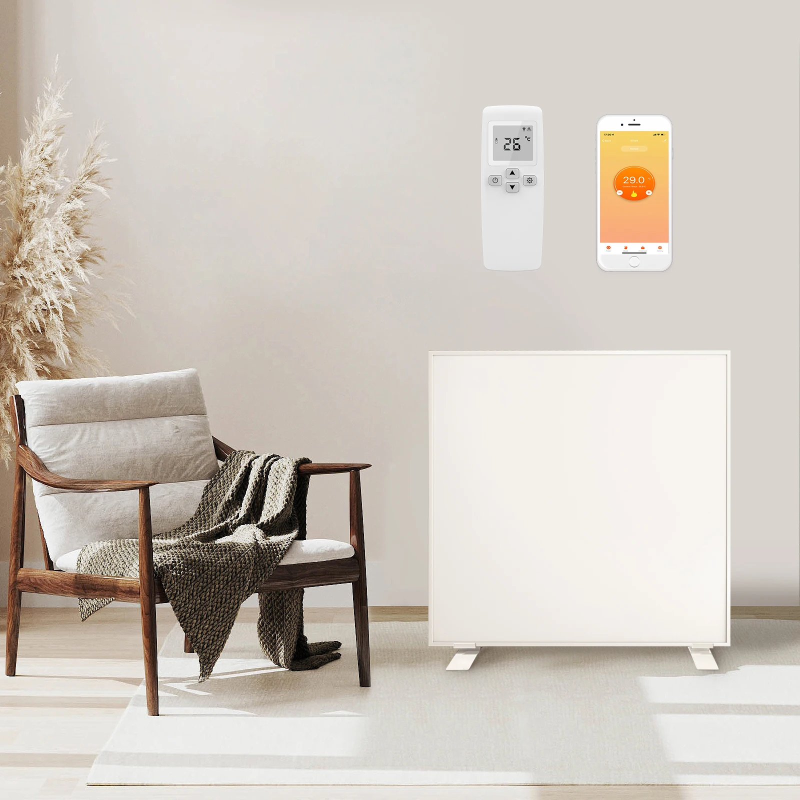 2024 infrared heating panel ir carbon crystal panel heater smart ceiling heater wall panel heater