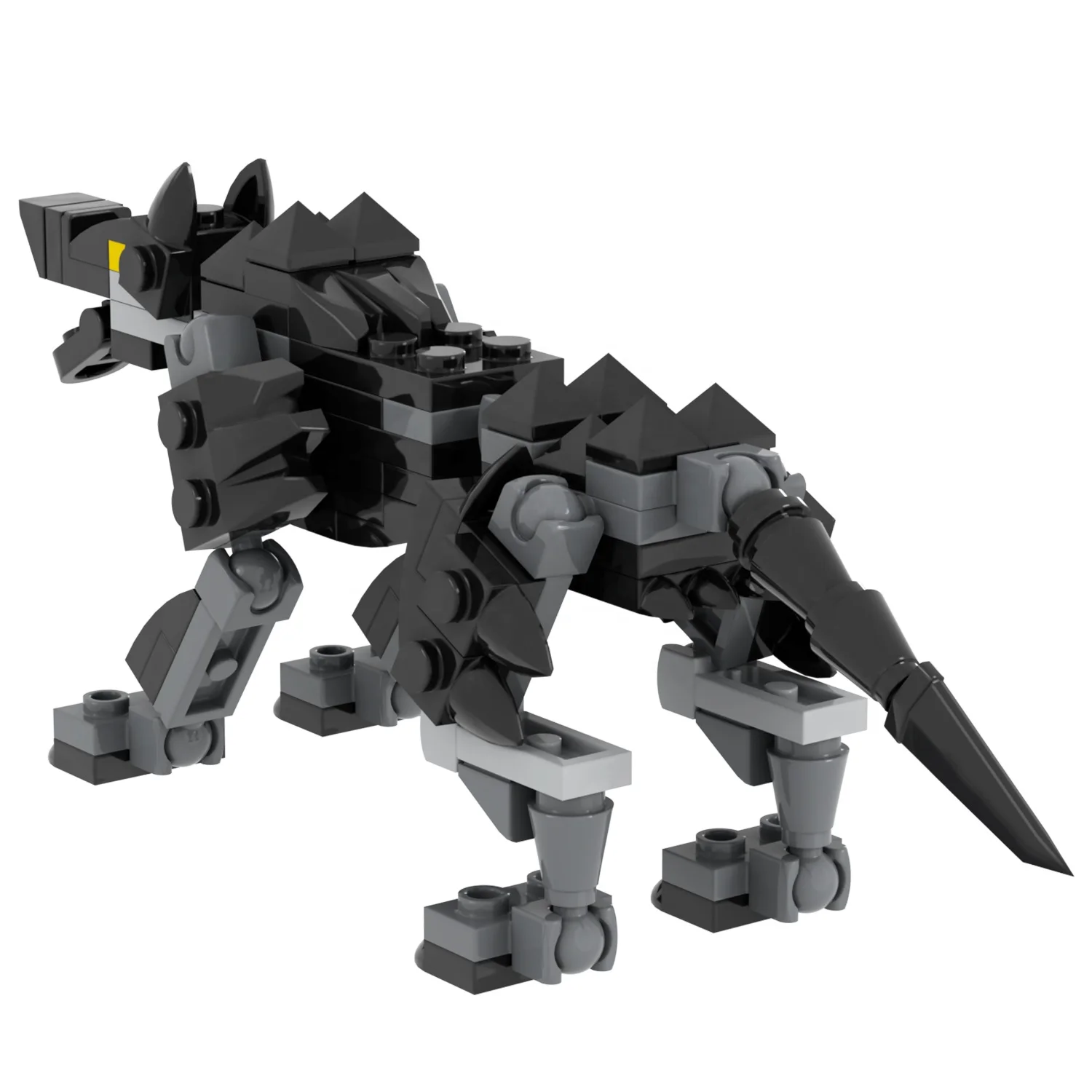 90Pcs MOC1439 Wolf Bricks PvP Competitive Shooting Game Character Assembles Particles Model Plastic Building Blocks Kids Toys