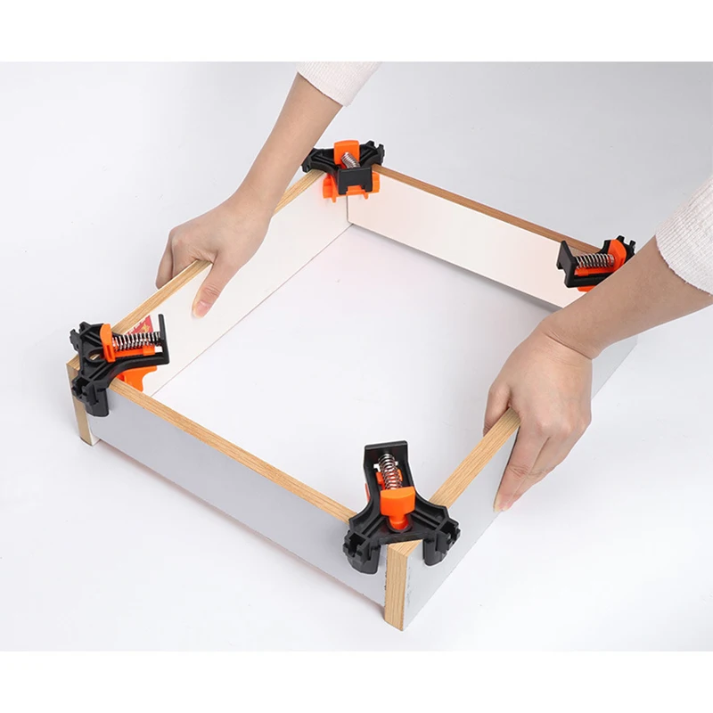 4pcs Portable Woodworking 90Degree Right Angle Clamp Fixer Positioning Tool Multifunction Corner Clamp Furniture DIY Corner Clip