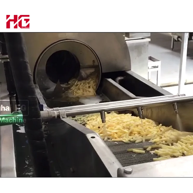 500kg/h frozen french fries making machine  fresh pototo chips making machine small snack machine